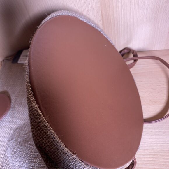 Nasty Gal Natural Burlap Beach Backpack/Bag New With Tags - Picture 8 of 9